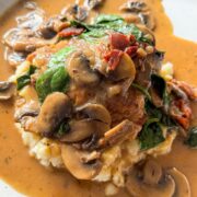 Creamy Chicken with Spinach and Mushrooms