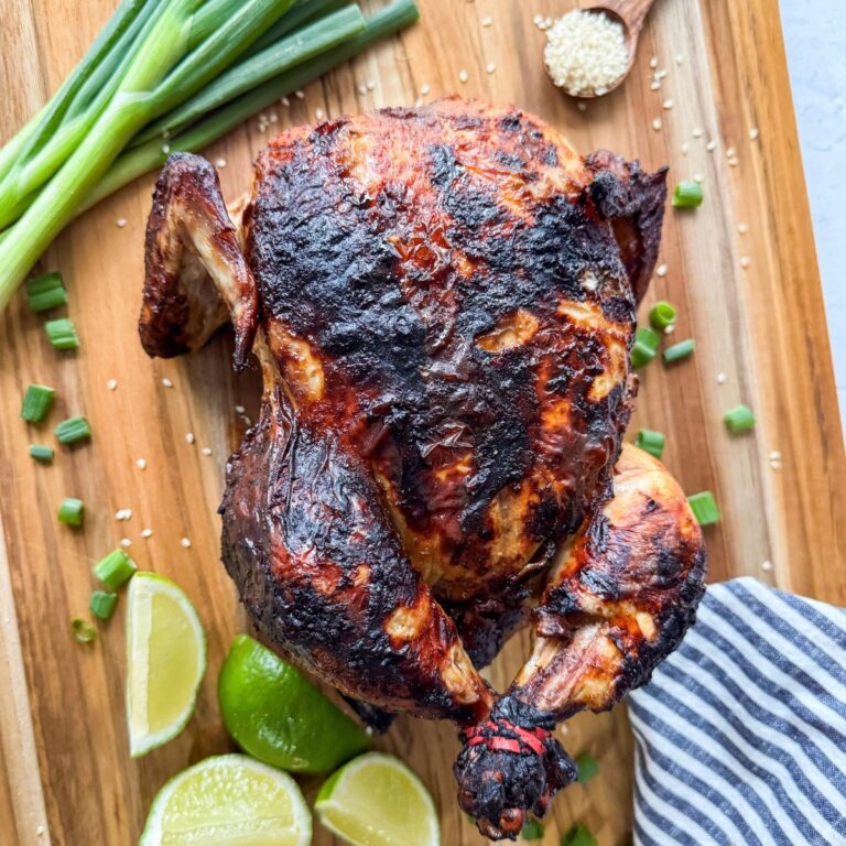 air fryer teriyaki chicken on cutting board